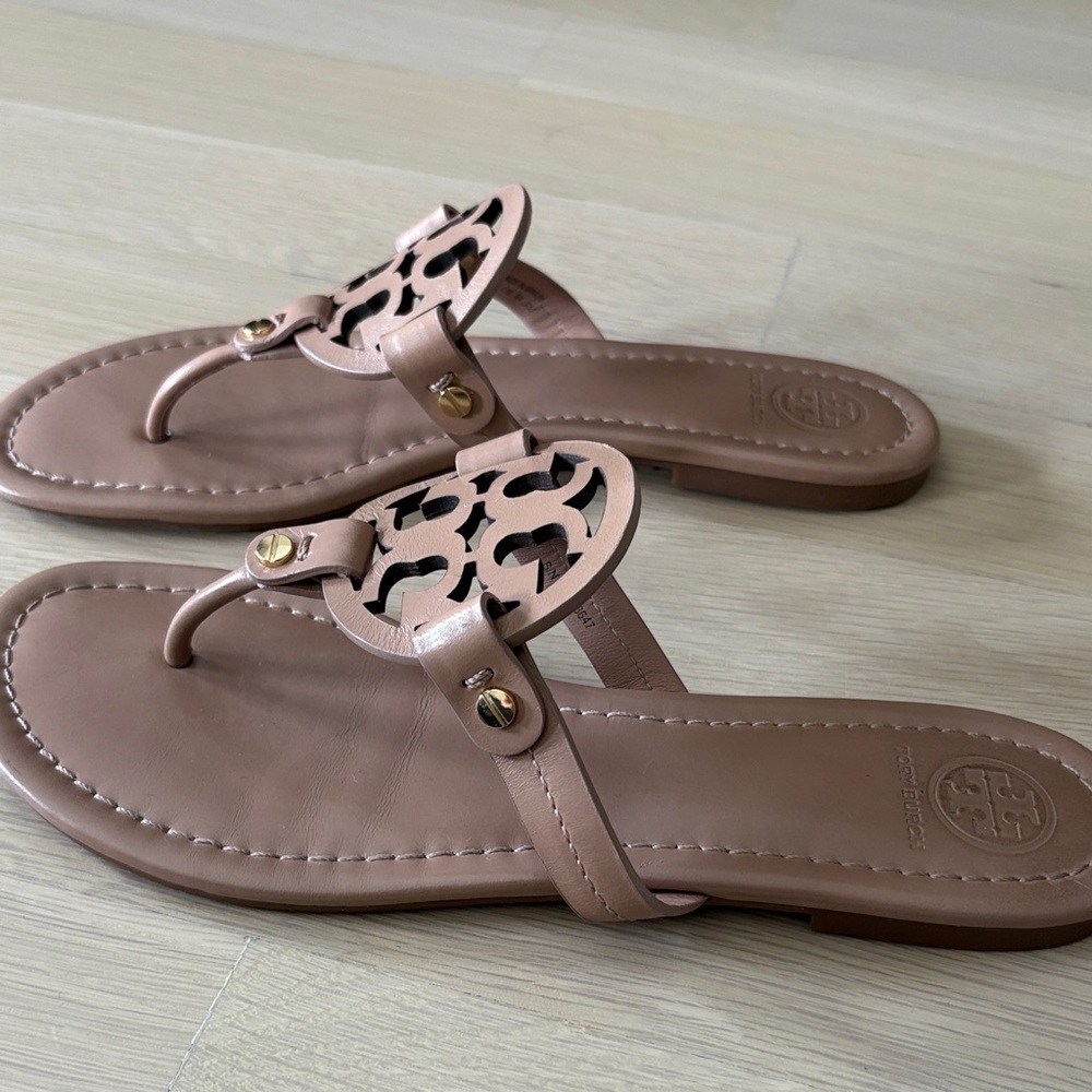 Tory Burch Brown Leather Sandals - Picture 4 of 5